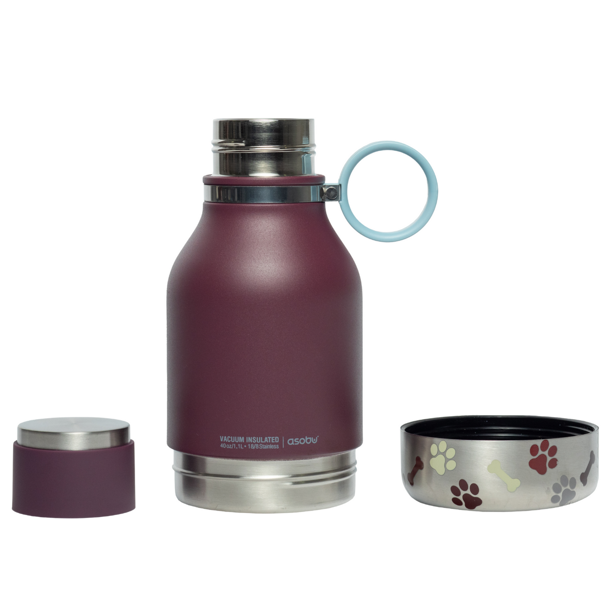 Burgundy Dog Bowl Bottle